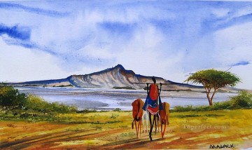 アフリカ人 Painting - アフリカからナイバシャ近く